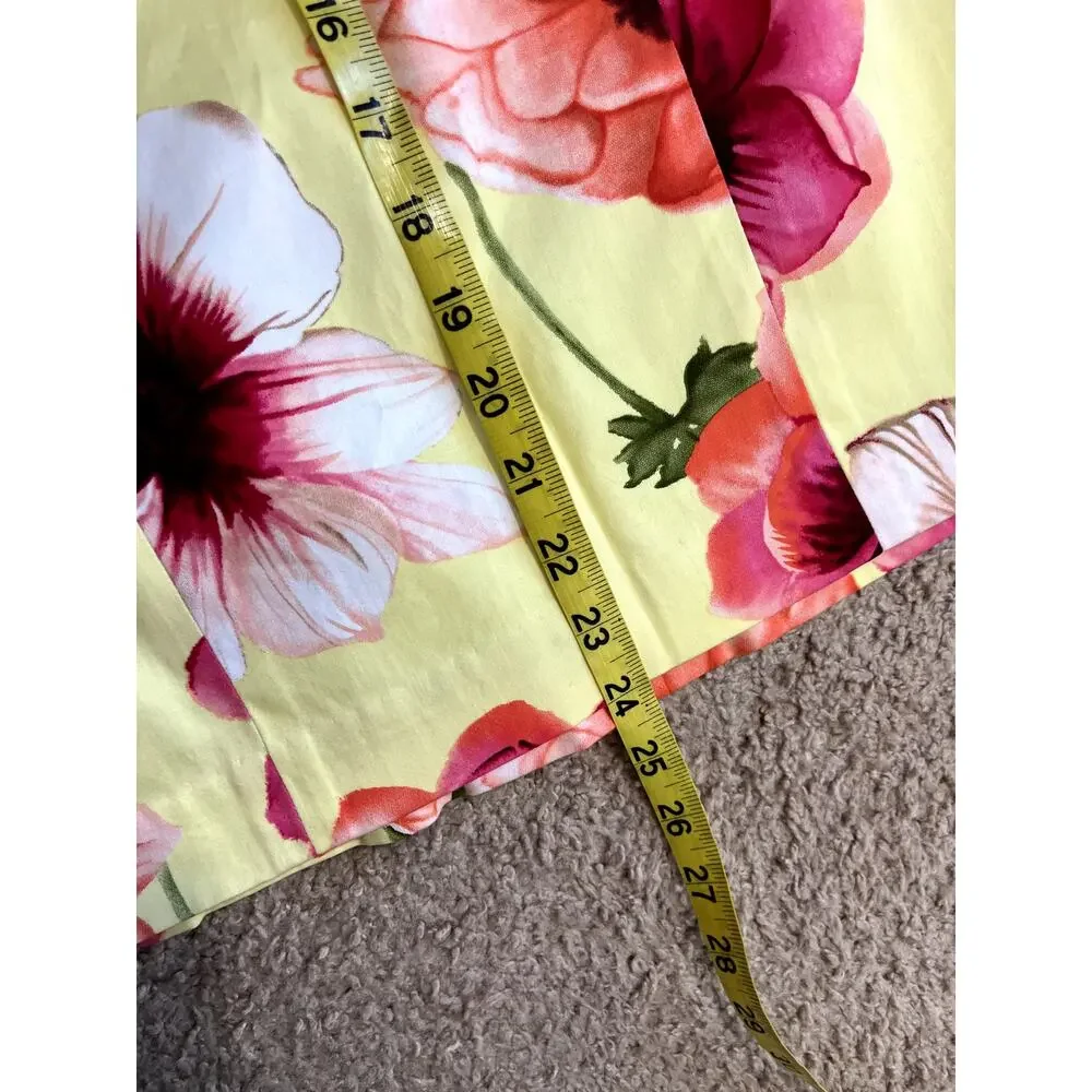 Yellow Floral Bob Mackie Vintage Skirt 10